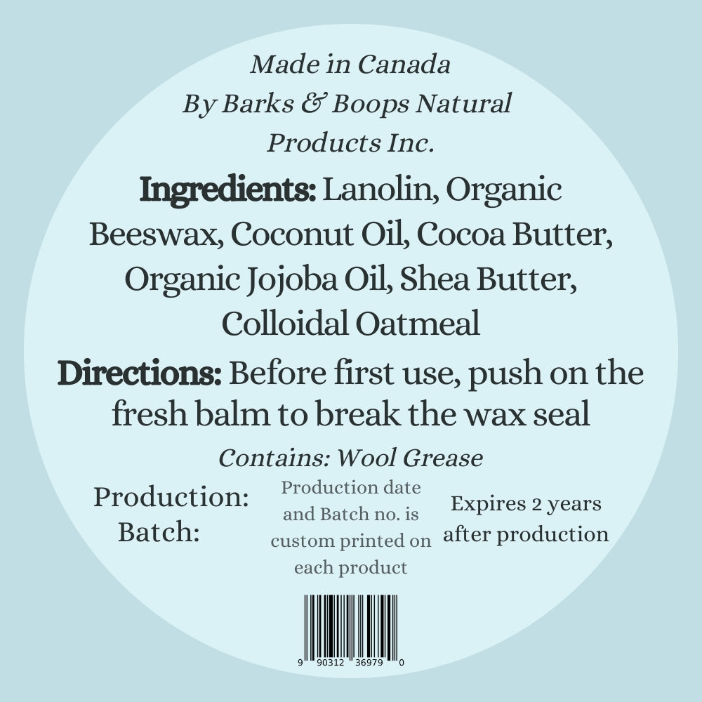 Barrier Booster - Nose & Paw Balm - Coconut & Oat