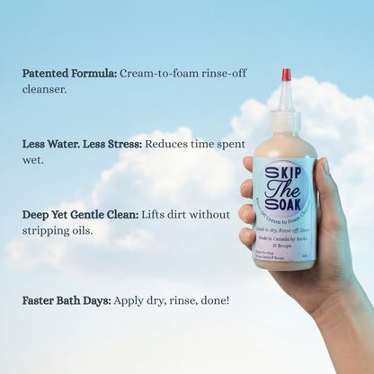 Skip The Soak - Dry Application, Rinse-off Cleanser