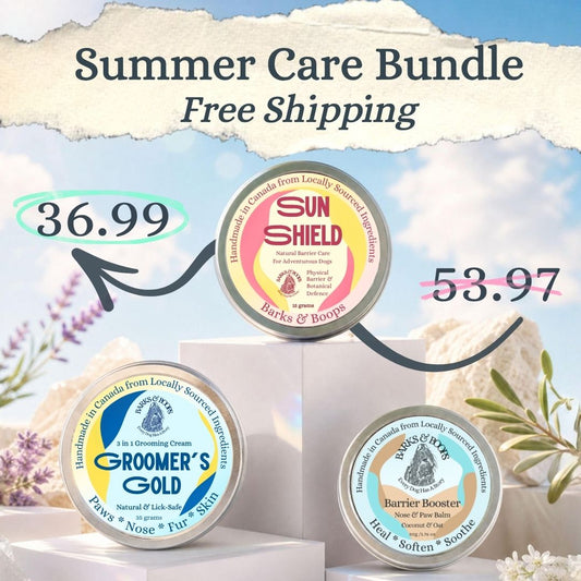 Summer Care Bundle for Dogs | Sun, Nose & Paw Protection | Lick-Safe, Made in Canada